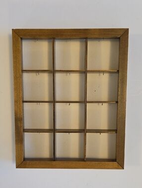 Vintage Wooden Wall Display Shelf Knick Knack Shadow Box French Herb Drying Rack